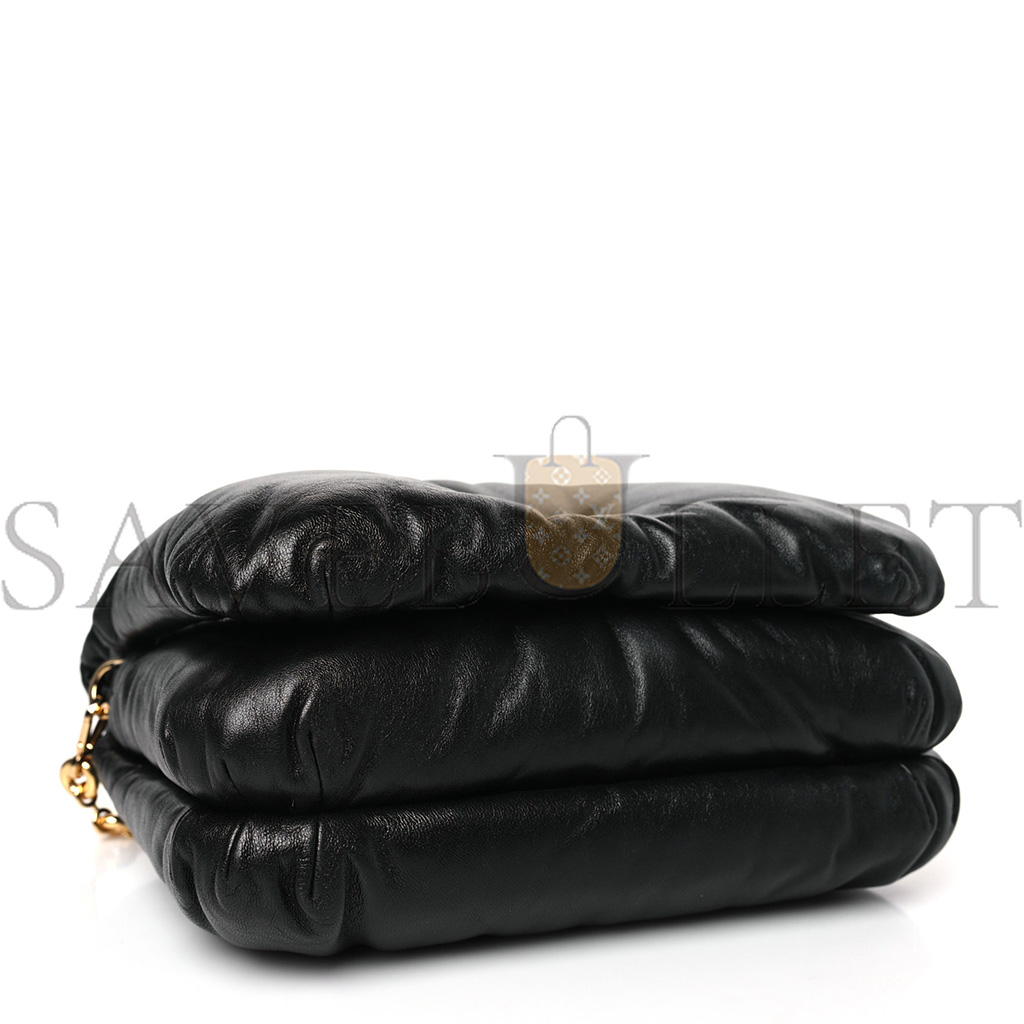 l*ew* lambskin small goya puffer bag black (23*17*10cm)