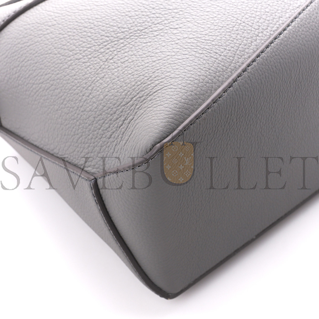 l*ew* soft grained calfskin small puzzle edge bag pearl grey (24*16.5*10.5cm)