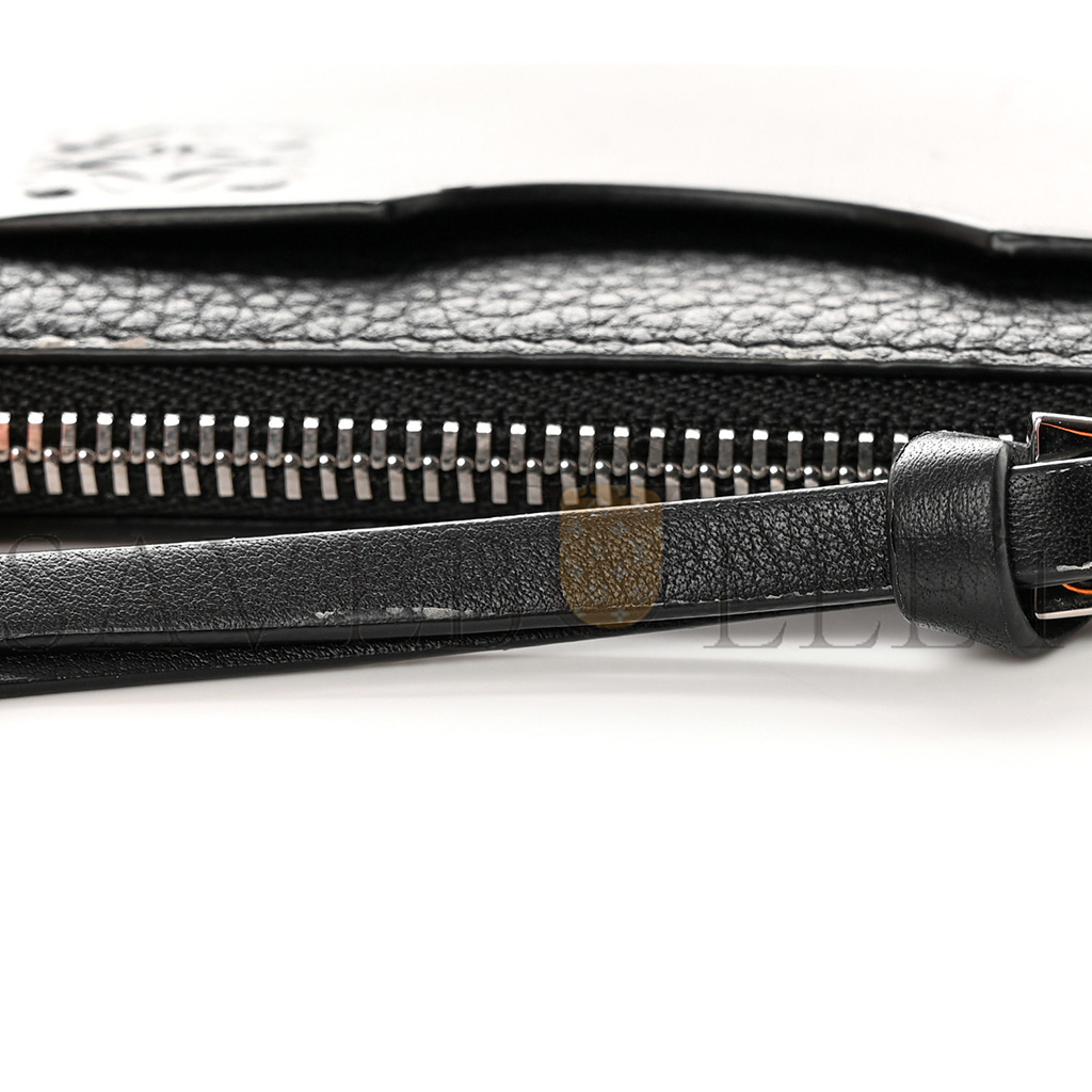 l*ew* soft grained calfskin coin card holder black (12*7cm)