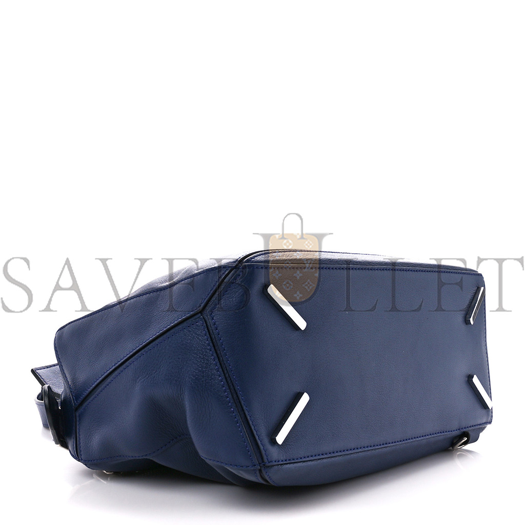l*ew* calfskin medium puzzle bag marine (29*19.5*14cm)