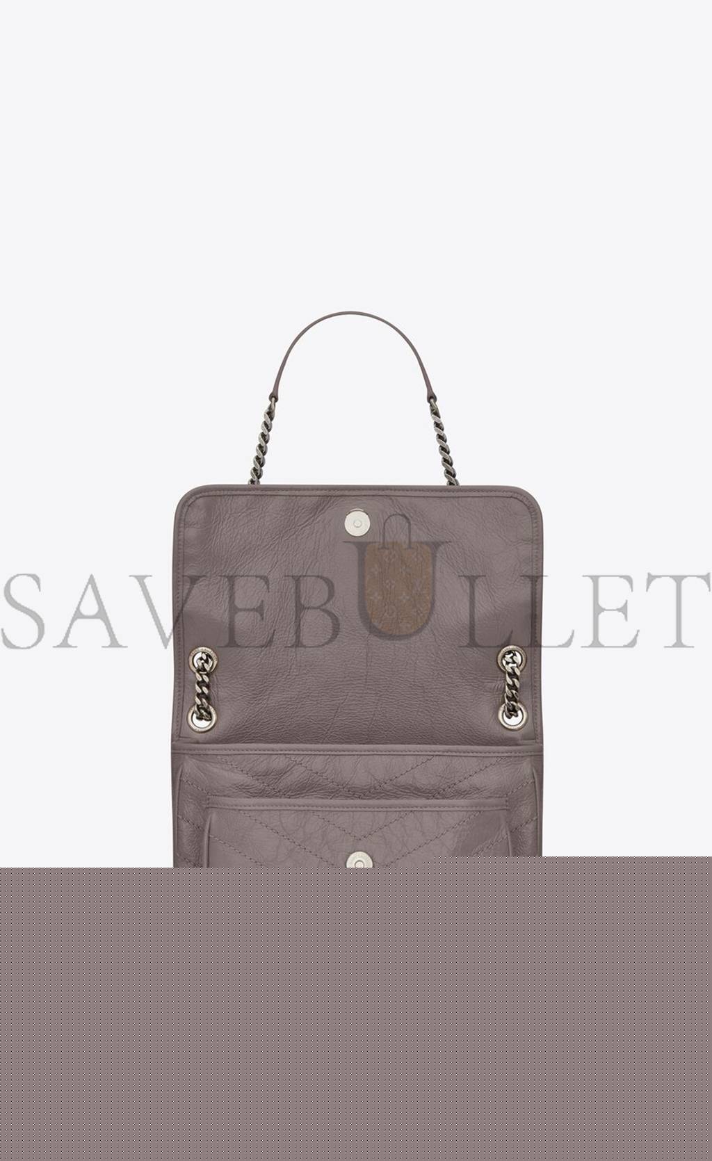 Y*L niki medium chain bag in crinkled vintage leather 4988940en041202 (28*20*8.5cm)