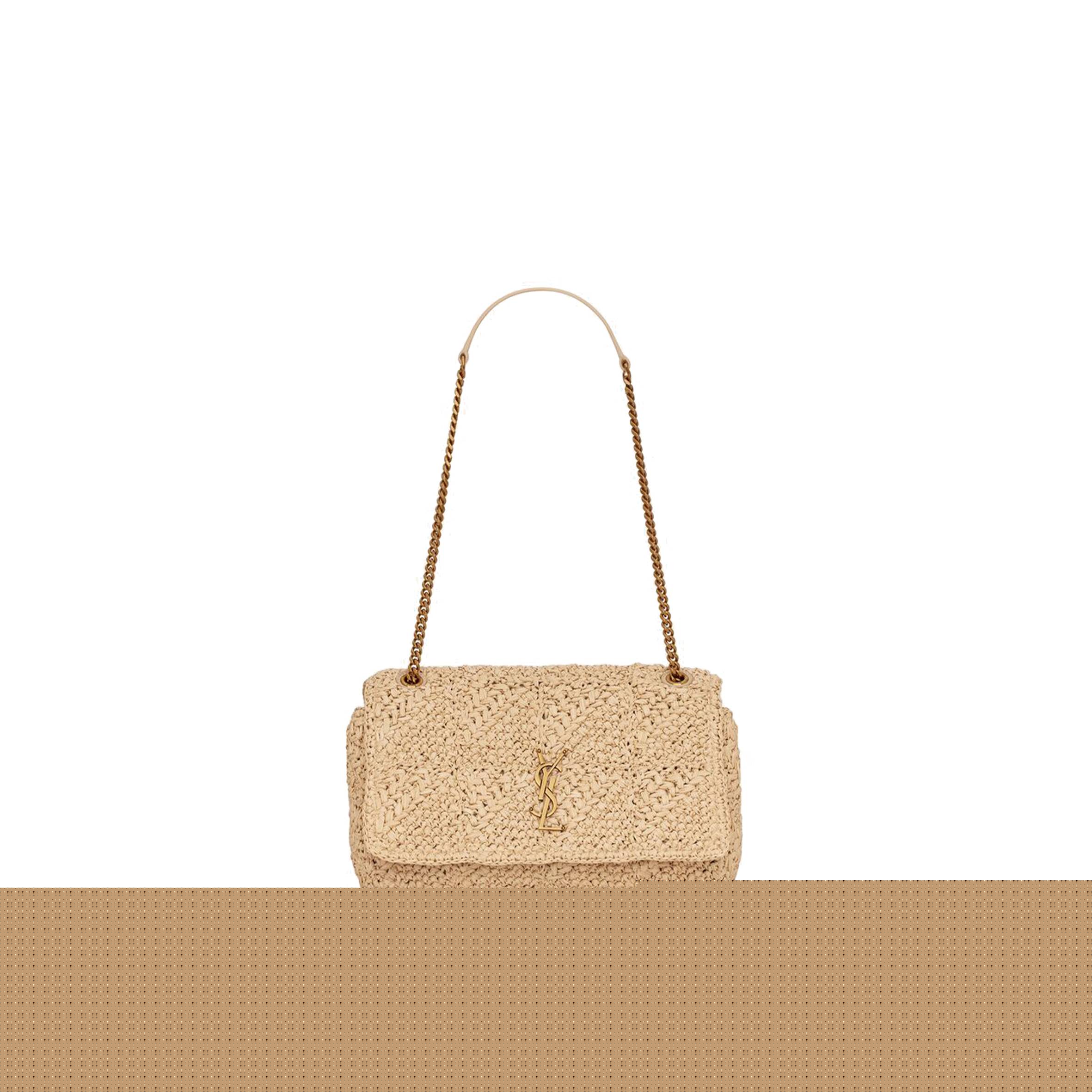 Y*L jamie medium chain bag in raffia 515821gaaat2087 (25*15*7.5cm)