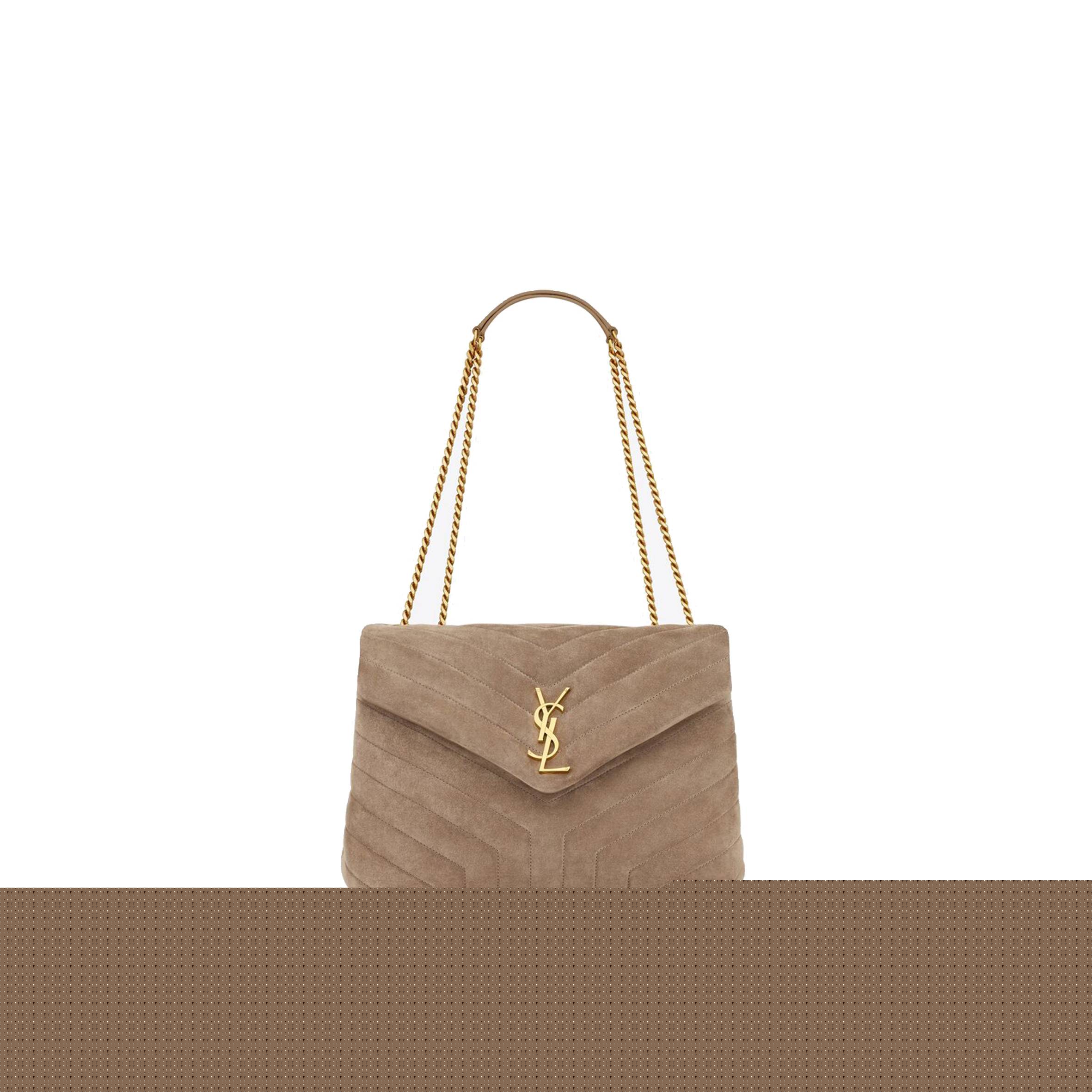 Y*L loulou medium chain bag in quilted suede 5749461u8612346 (32*22*12cm)