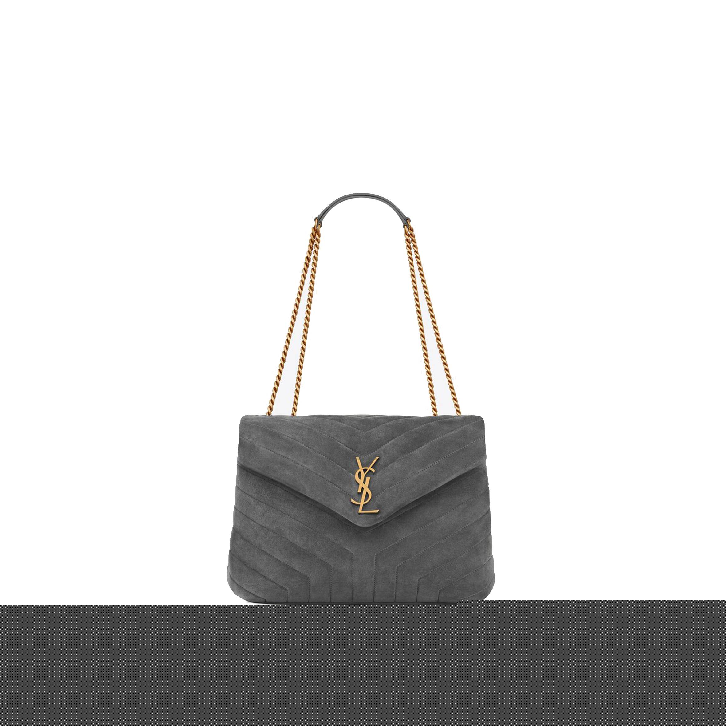 Y*L loulou medium chain bag in "y"-quilted suede 5749461u8671112 (32*22*12cm)