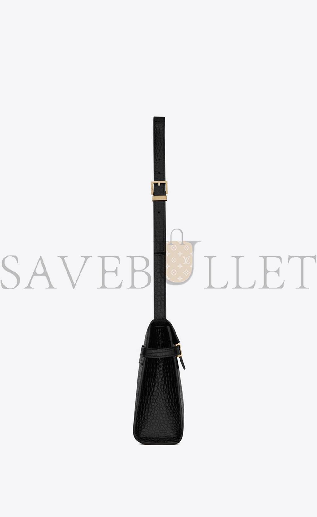 Y*L manhattan shoulder bag in crocodile-embossed shiny leather 579271dnd0j1000 (29*20*7.5cm）