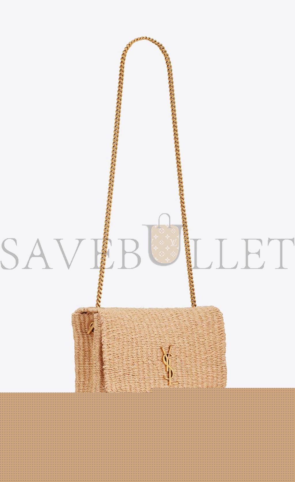 y*l kate medium S*pple chain bag in raffia 580065fabk39551 (28.5*20*6cm)