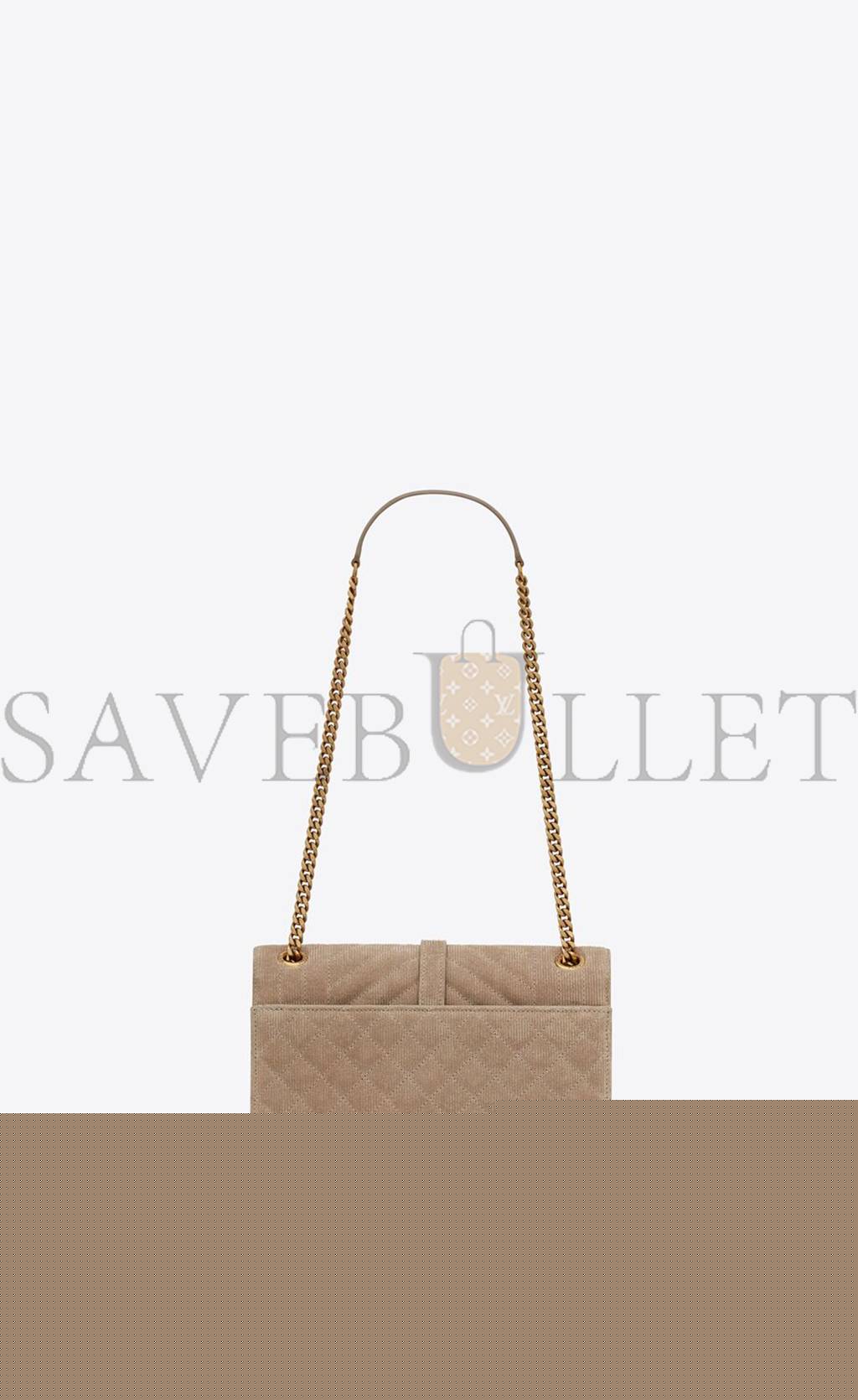 Y*L envelope medium chain bag in mix matelassé corduroy 600185aaaok2826 (24*17.5*6cm)