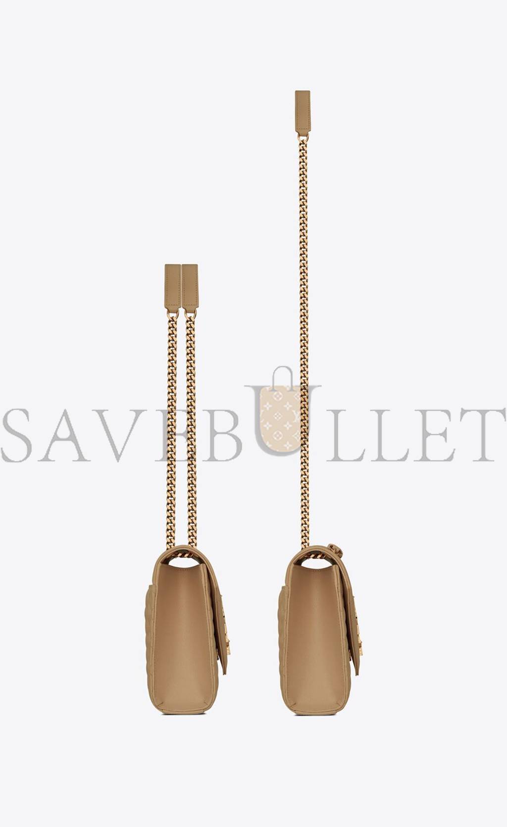 Y*L envelope medium chain bag in mix matelassé grain de poudre embossed leather 600185bow912346 (24*17.5*6cm)