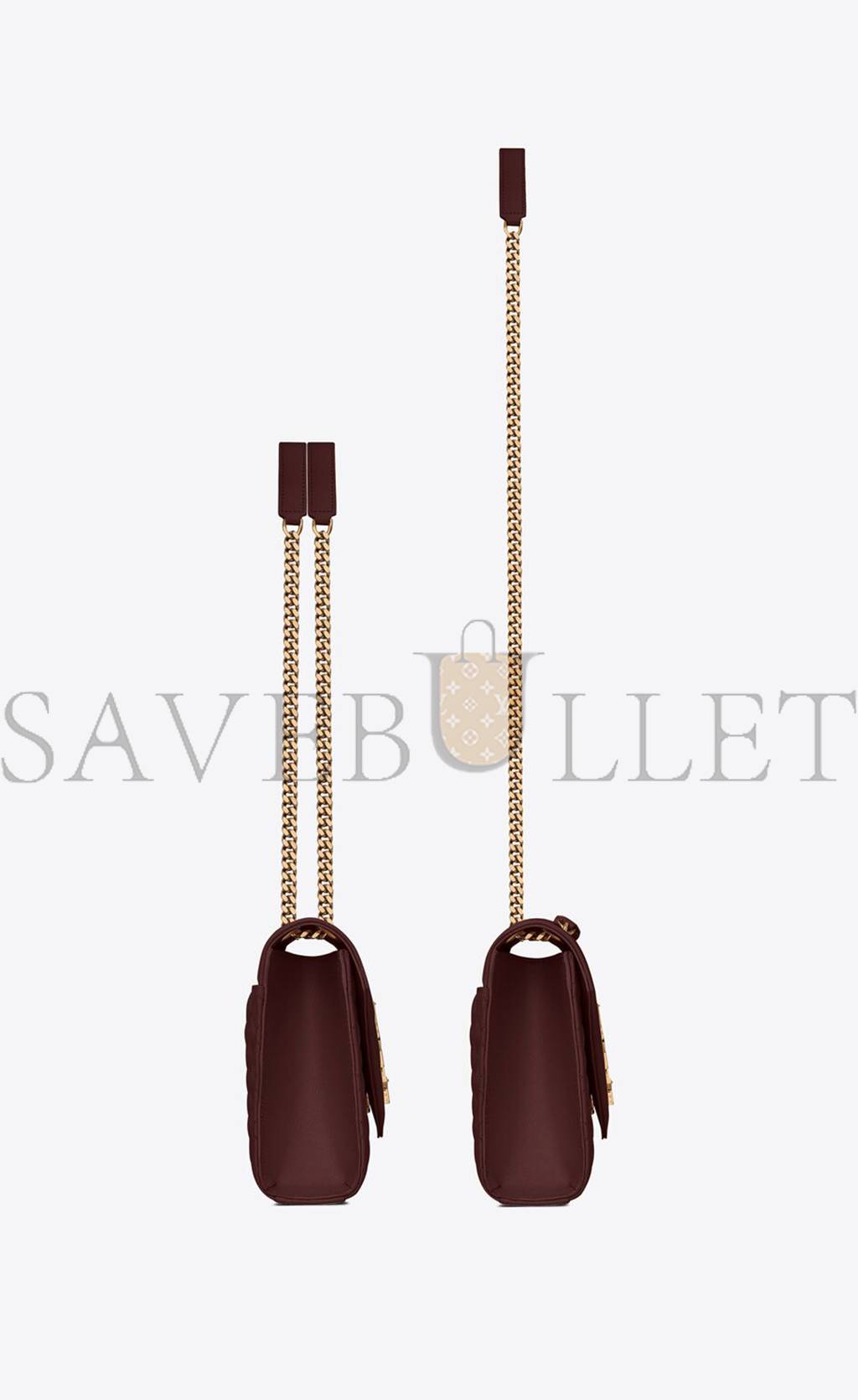 Y*L envelope medium chain bag in mix matelassé grain de poudre embossed leather 600185bow916475 (24*17.5*6cm)