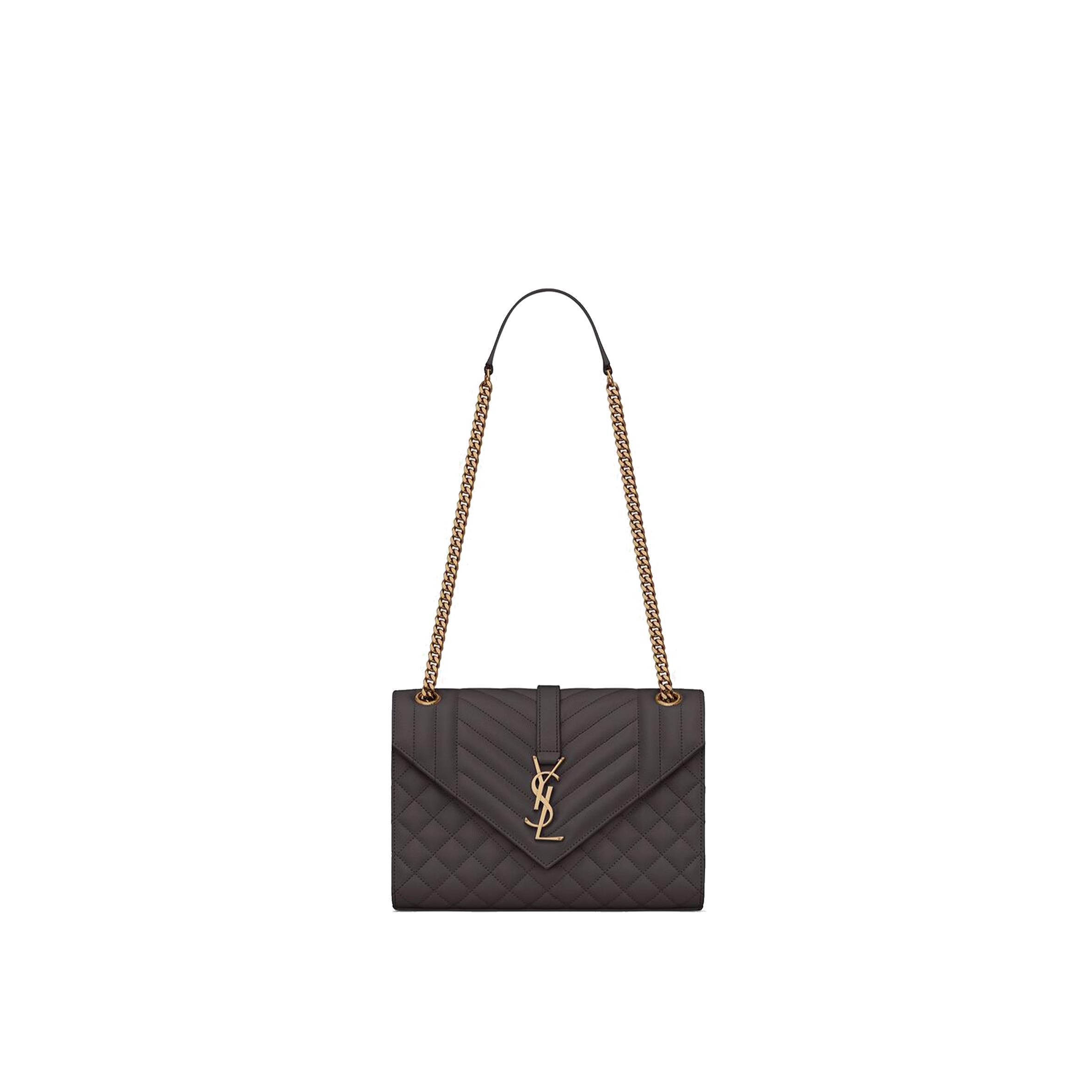 Y*L envelope medium chain bag in mix matelassé grain de poudre embossed leather 600185bow971112 (24*17.5*6cm)