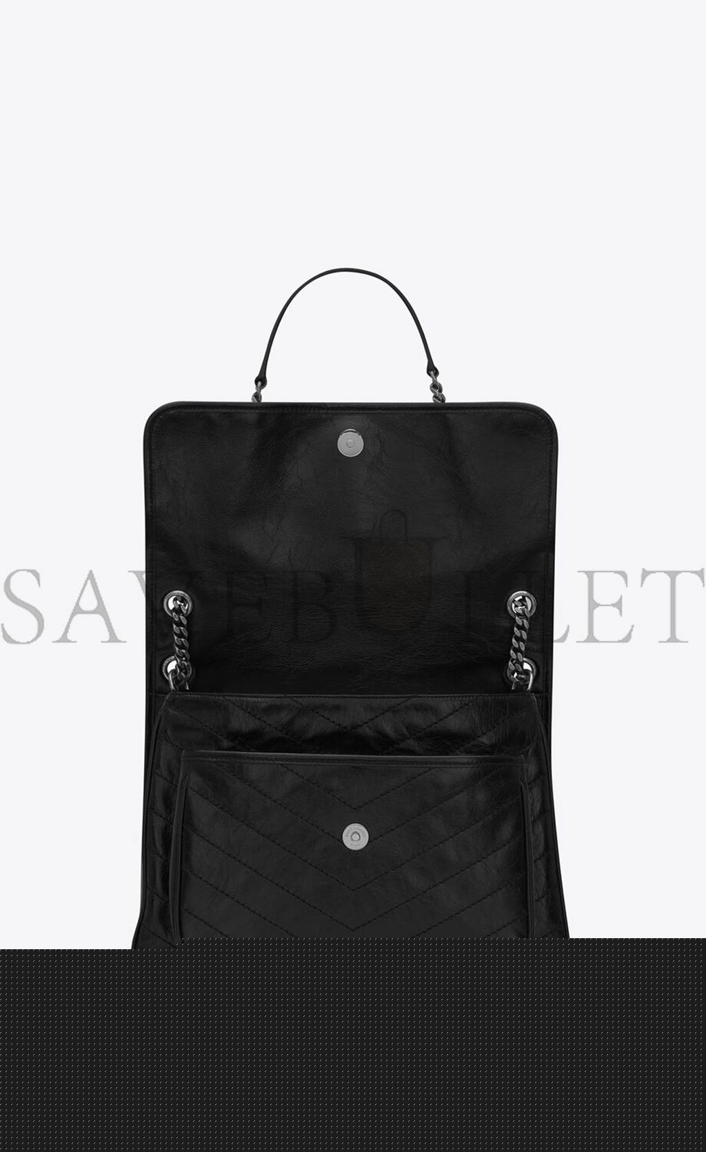 Y*L niki large in crinkled vintage leather 6331570en041000 (32*23*9cm)