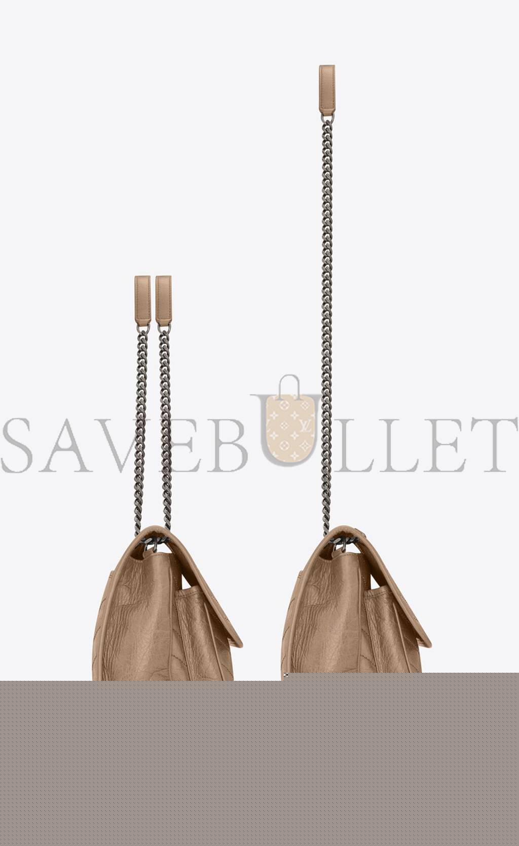 Y*L niki medium chain bag in crinkled vintage vegetable-tanned leather 6331581yg042826 (28*20*8.5cm)