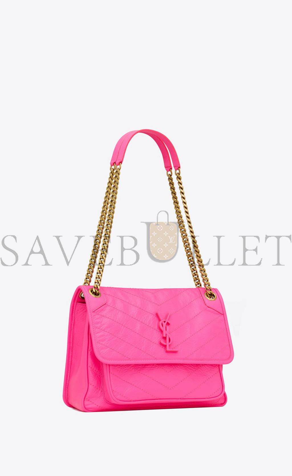 Y*L niki medium chain bag in crinkled lambskin 633158aaa6n5646 (28*20*8.5cm)