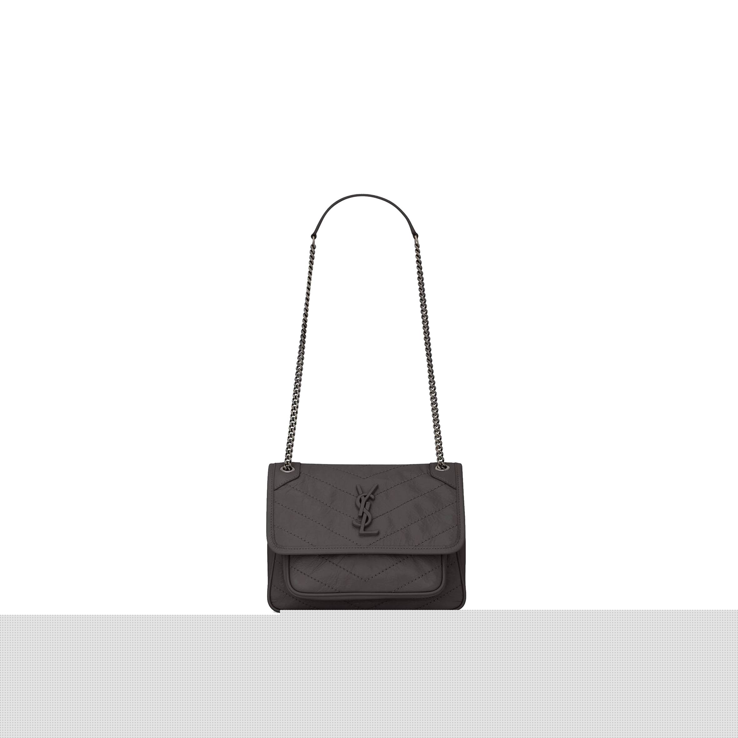 Y*L niki baby chain bag in crinkled vintage leather 6331600en041112 (21*16*7.5cm)