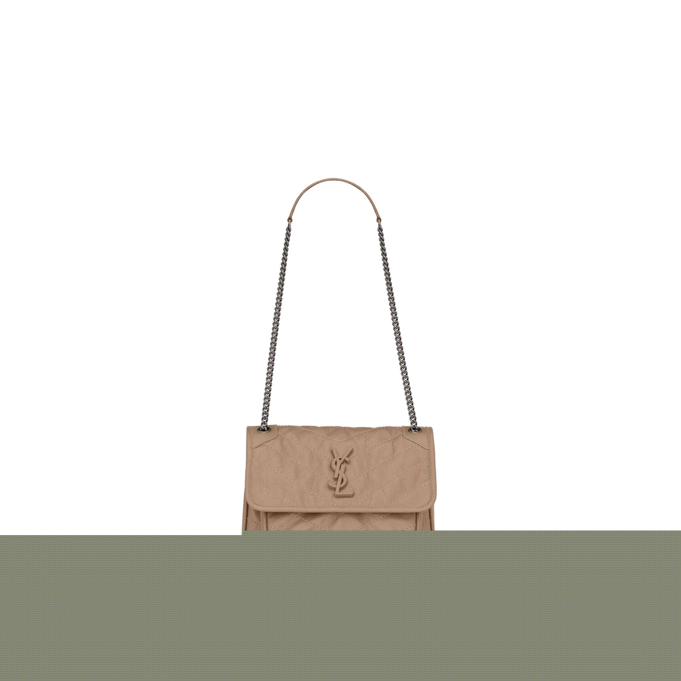 Y*L niki baby chain bag in crinkled vintage vegetable-tanned leather 6331601yg042826 (21*16*7.5cm)