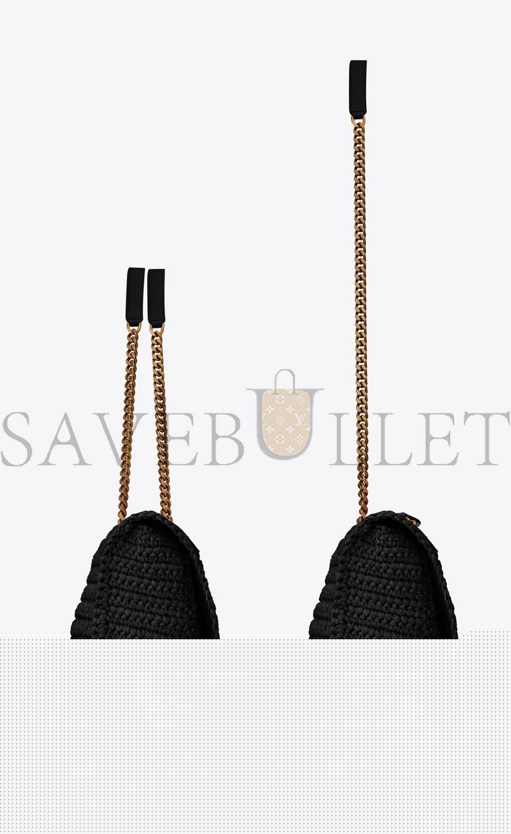 Y*L niki medium chain bag in raffia and leather 633187gg66w1000 (28*20*8.5cm)