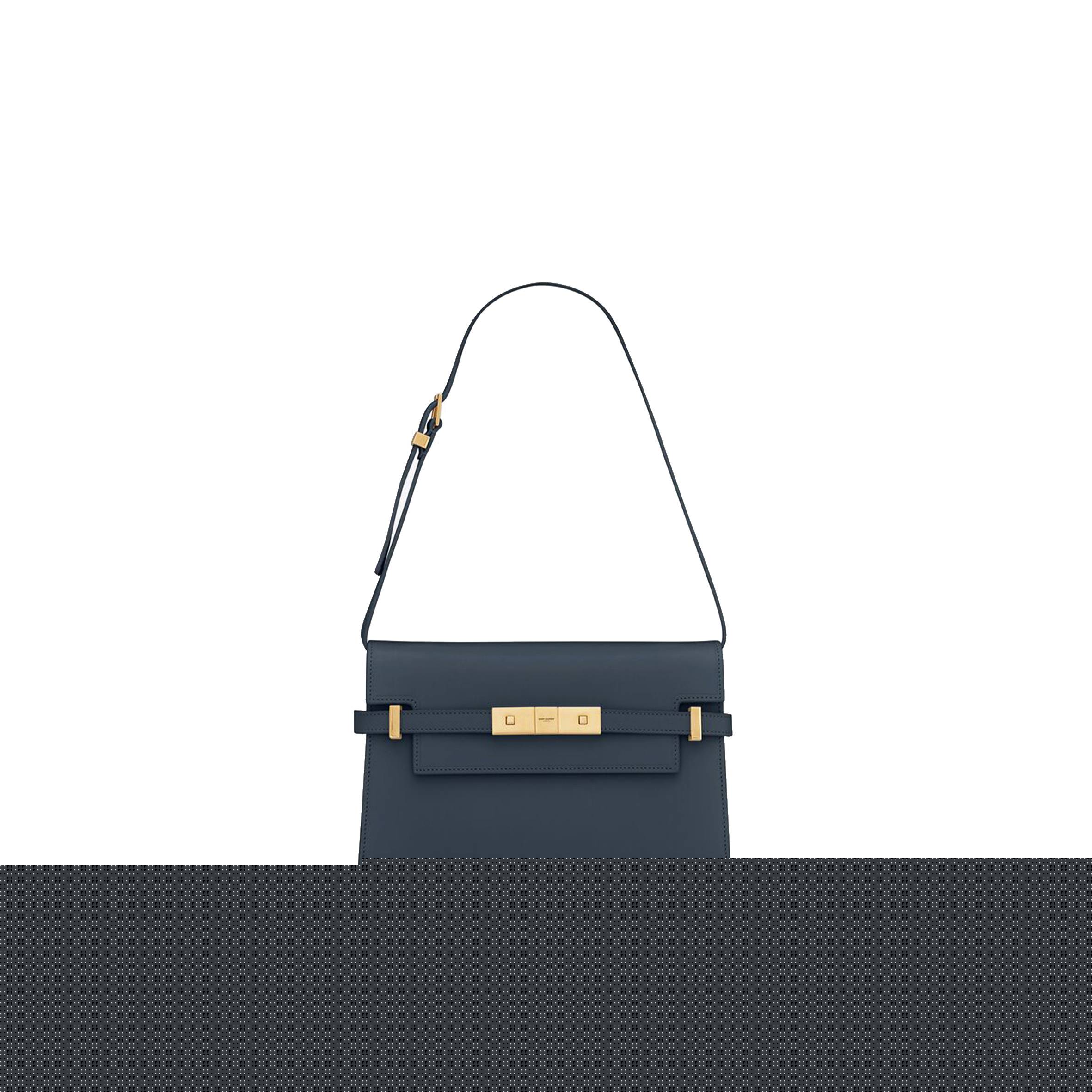 y*l manhattan small shoulder bag in box Sa**t Lau*nt leather 6756260sx0w4227 (24*17.5*6cm)