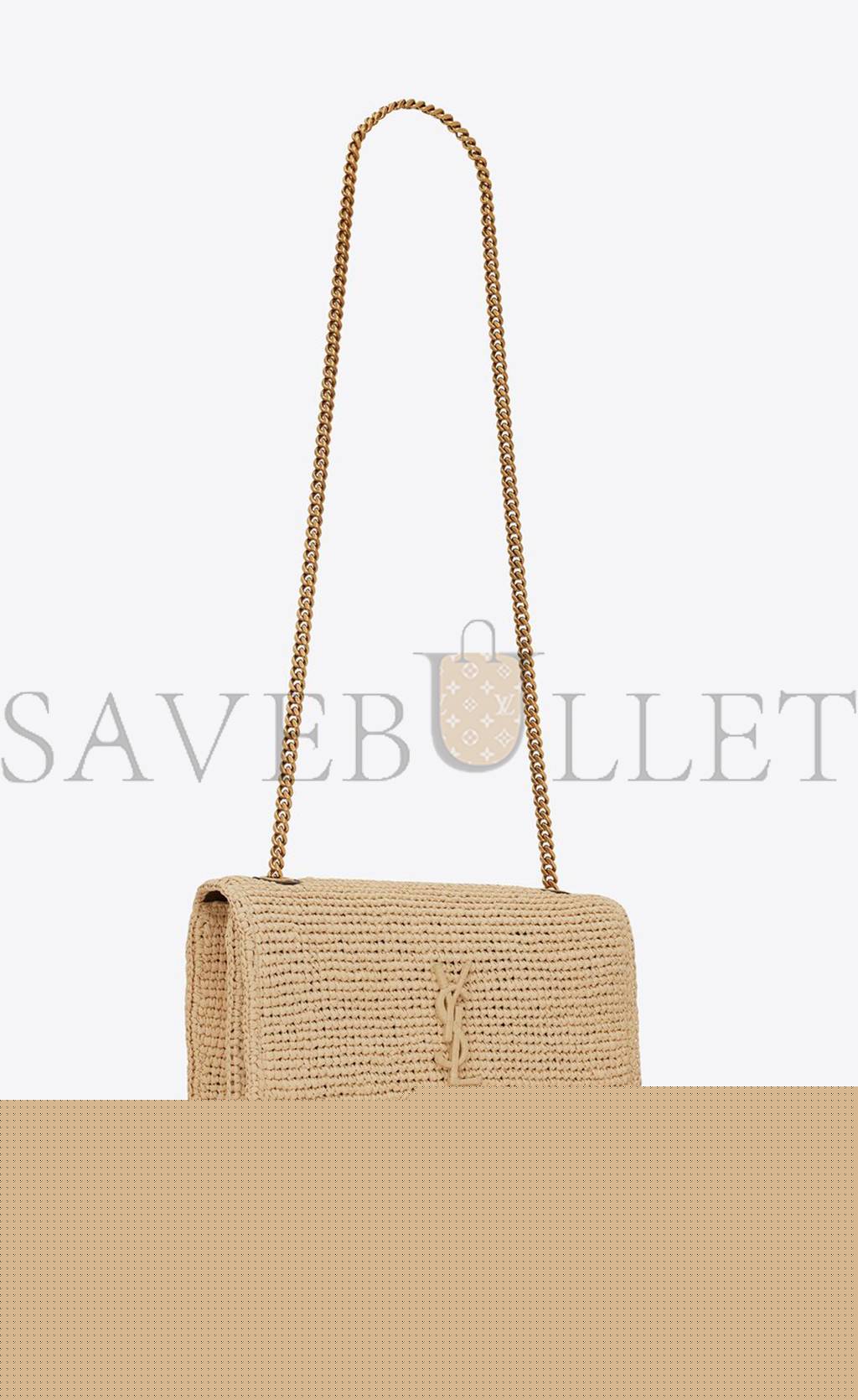 Y*L kate medium chain bag in raffia and smooth leather 698637gaaa92069 (28.5*20*6cm)