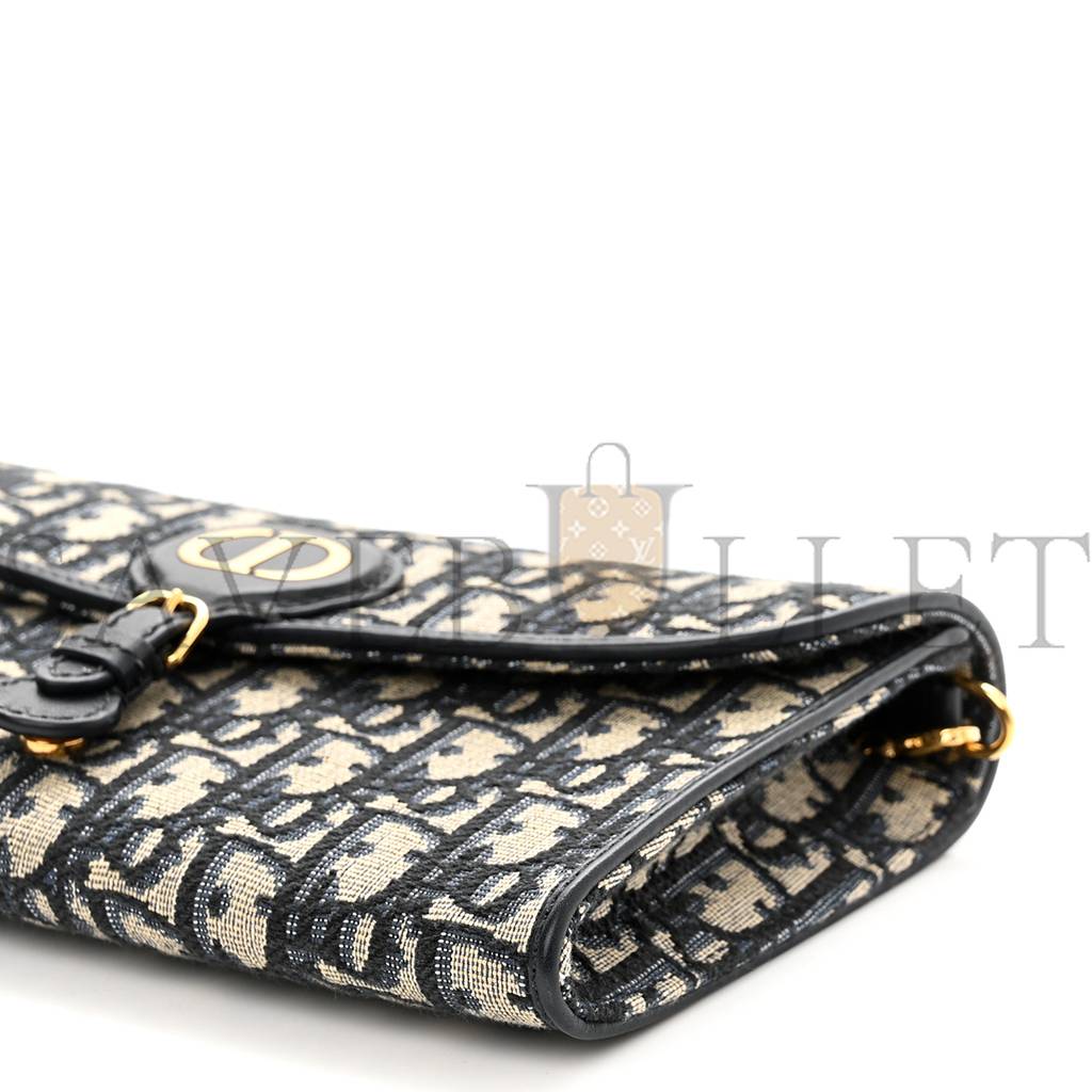 D*or oblique bobby east west pouch blue (22*13*3.2cm)