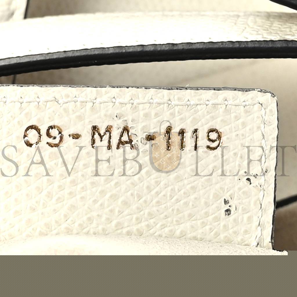 D*or grained calfskin saddle bag white (24*20*7cm)