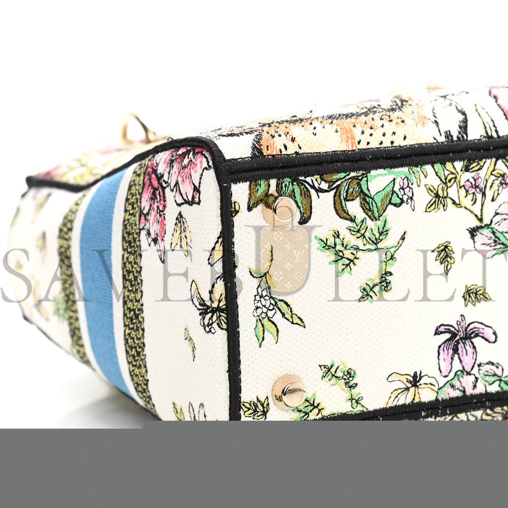 D*or canvas d-constellation embroidered medium lady d-lite latte multicolor (23*20*12.1cm)