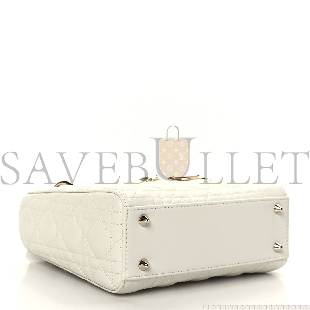 D*or lambskin cannage small my abcD*or lady D*or white (20*18*8.9cm)