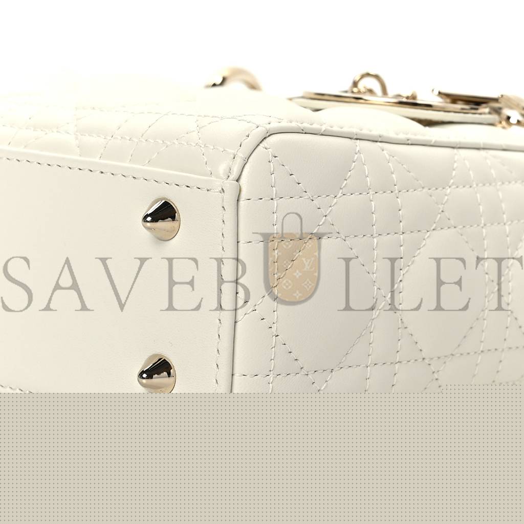 D*or lambskin cannage small my abcD*or lady D*or white (20*18*8.9cm)