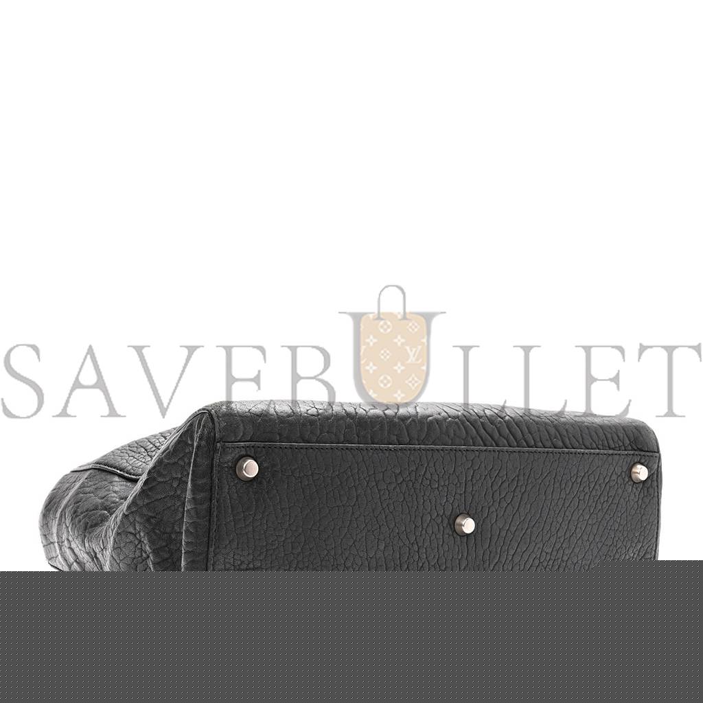 D*or canyon grained lambskin large lady D*or black (32*25*12.7cm)