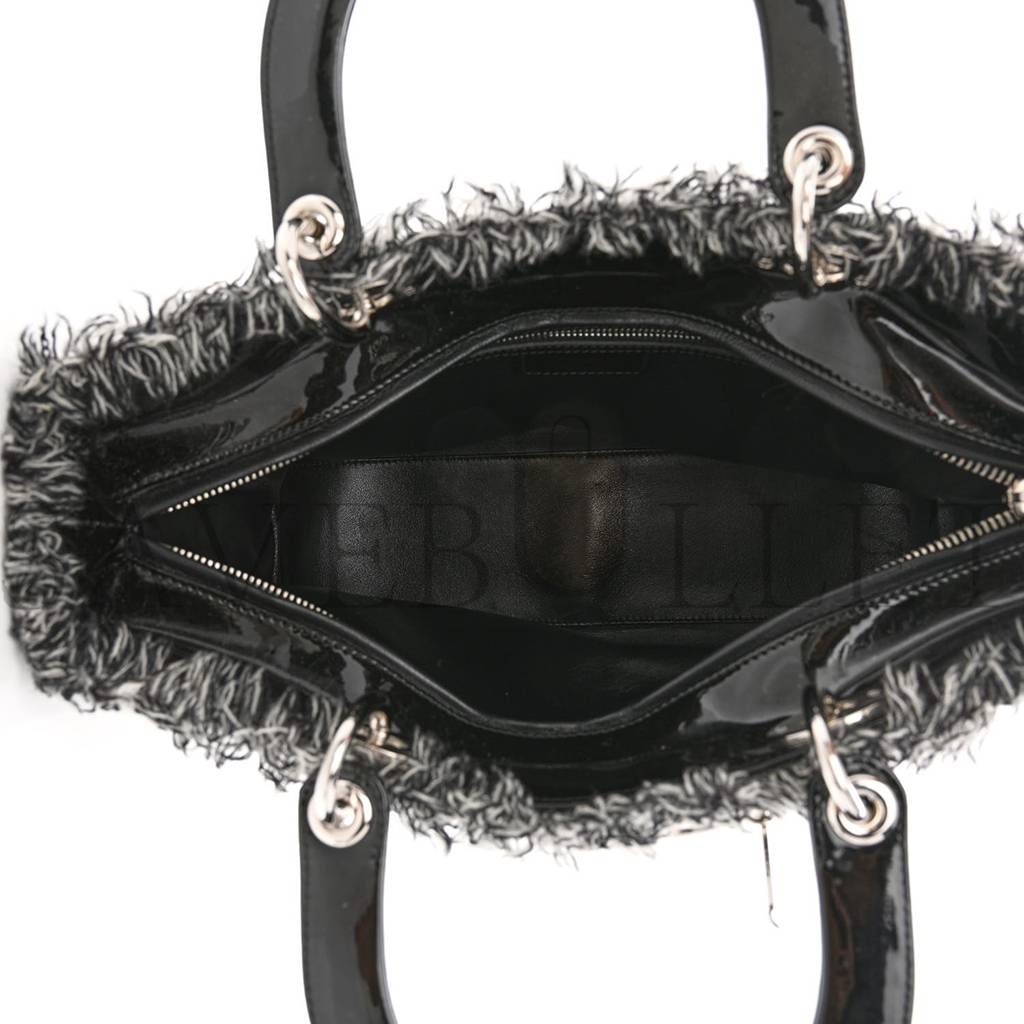 D*or tweed cannage large lady D*or black (32*25*11.4cm)