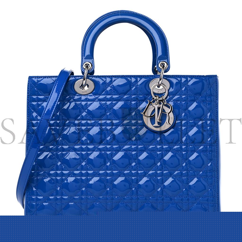D*or patent cannage large lady D*or blue (32*25*11.4cm)