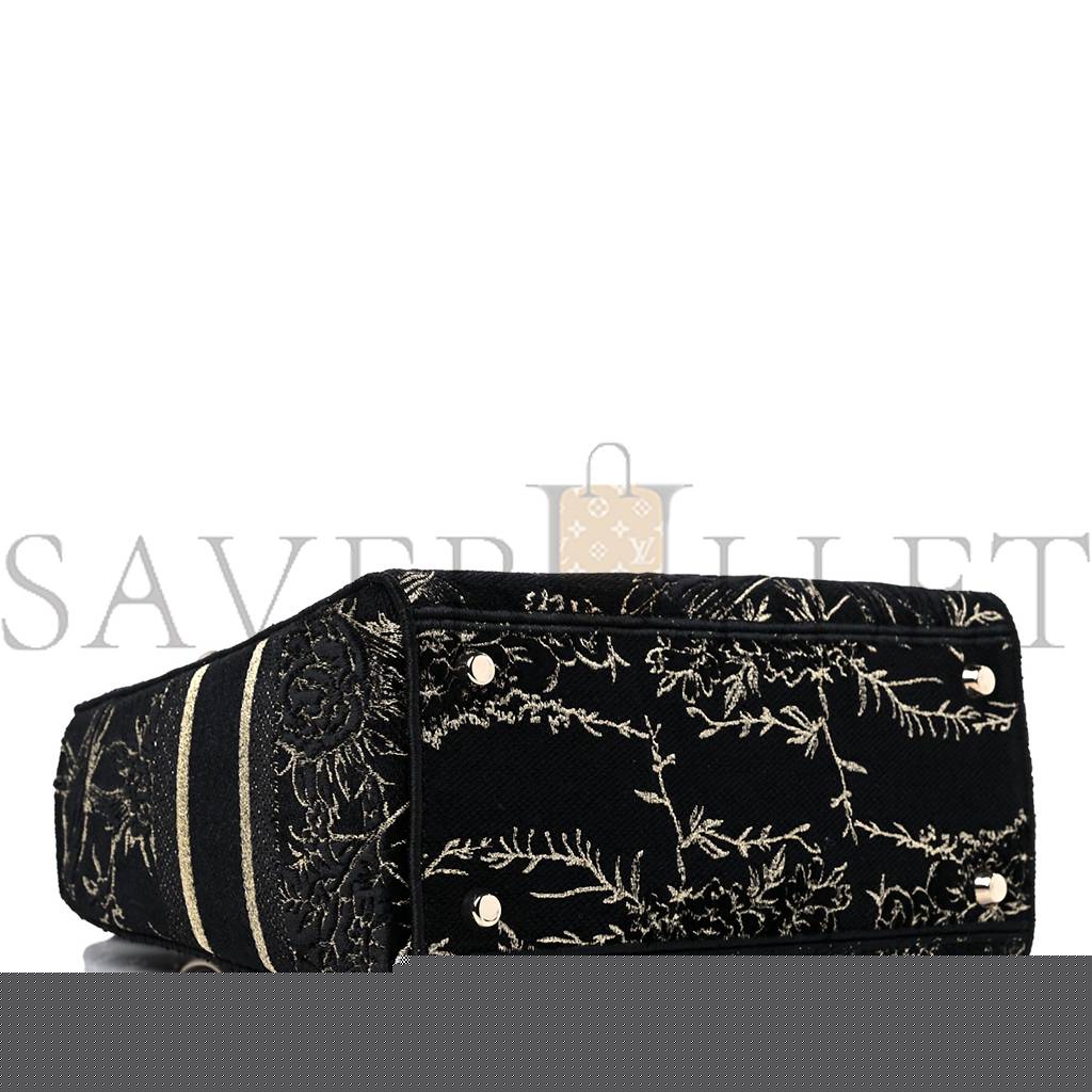 D*or canvas embroidered jardin d'hiver medium lady d-lite blue (23*20*12.1cm)