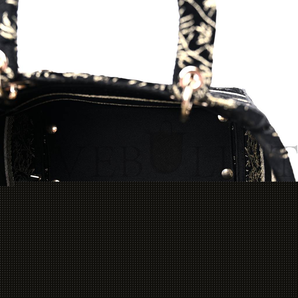 D*or canvas embroidered jardin d'hiver medium lady d-lite blue (23*20*12.1cm)