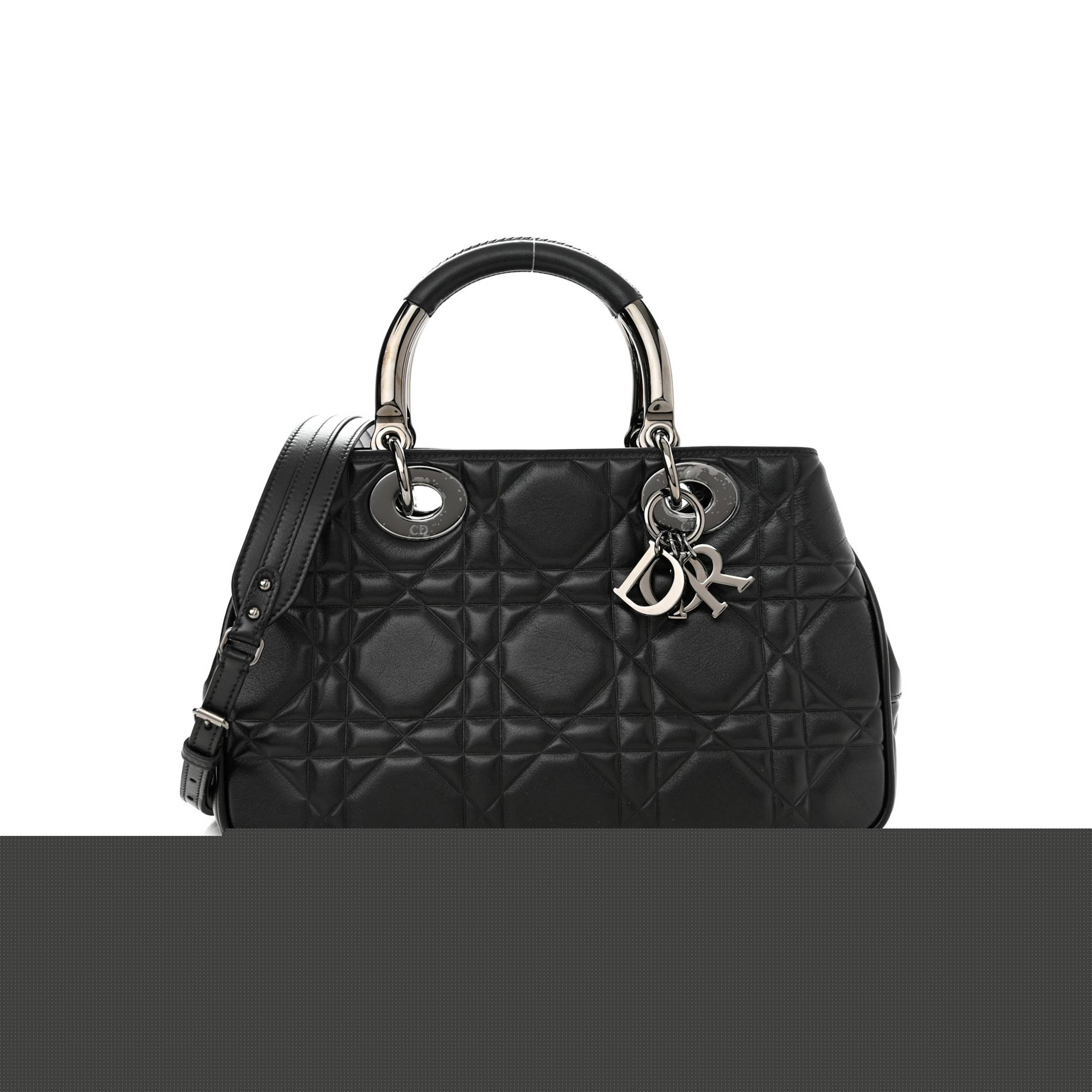 D*or lambskin cannage the lady 95.22 black (30*18*12.1cm)