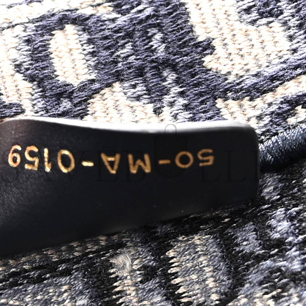 D*or oblique book tote blue multicolor (41*36*17.1cm)