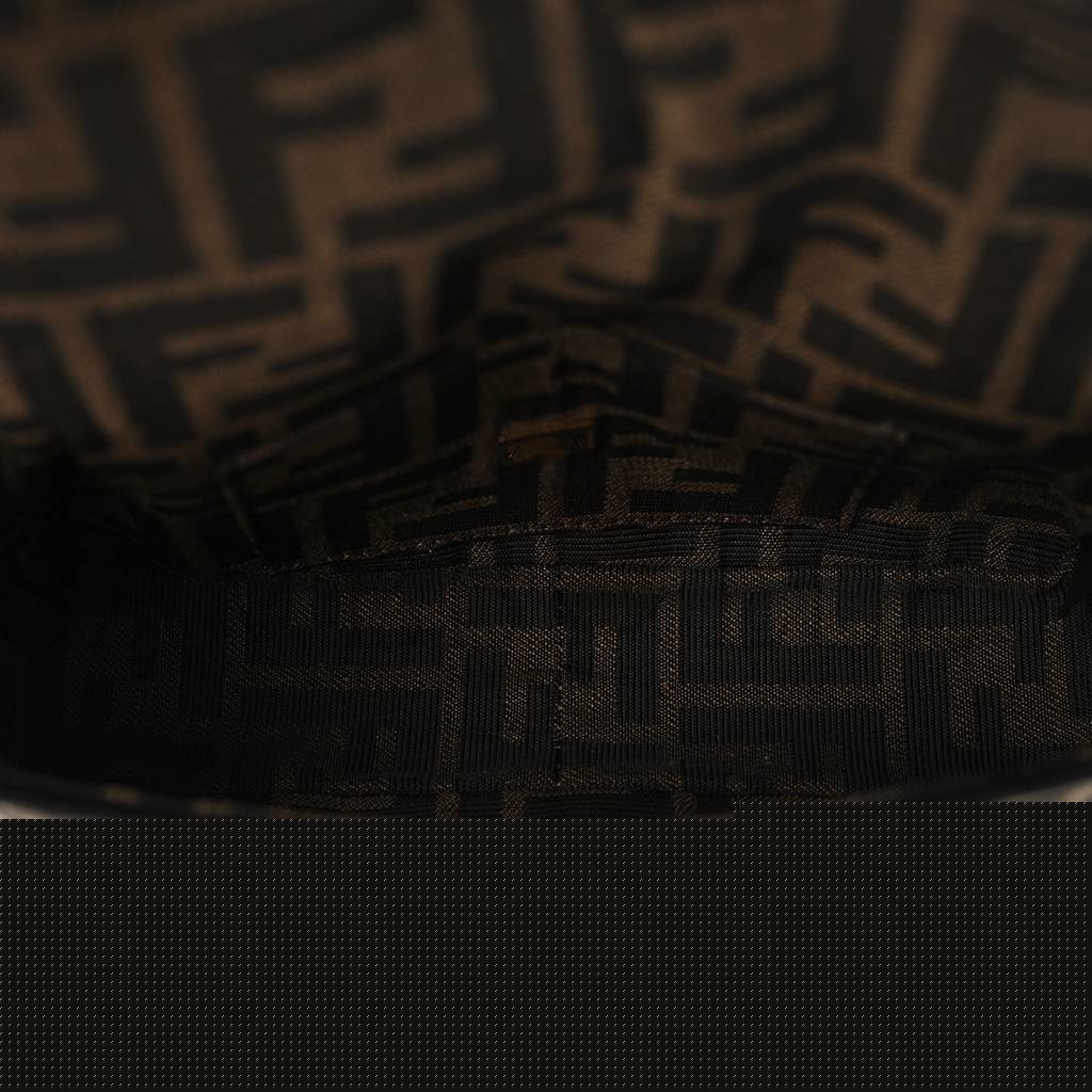 F**di fabric jacquard ff 1974 mini baguette tobacco moro black (19*11*5cm)