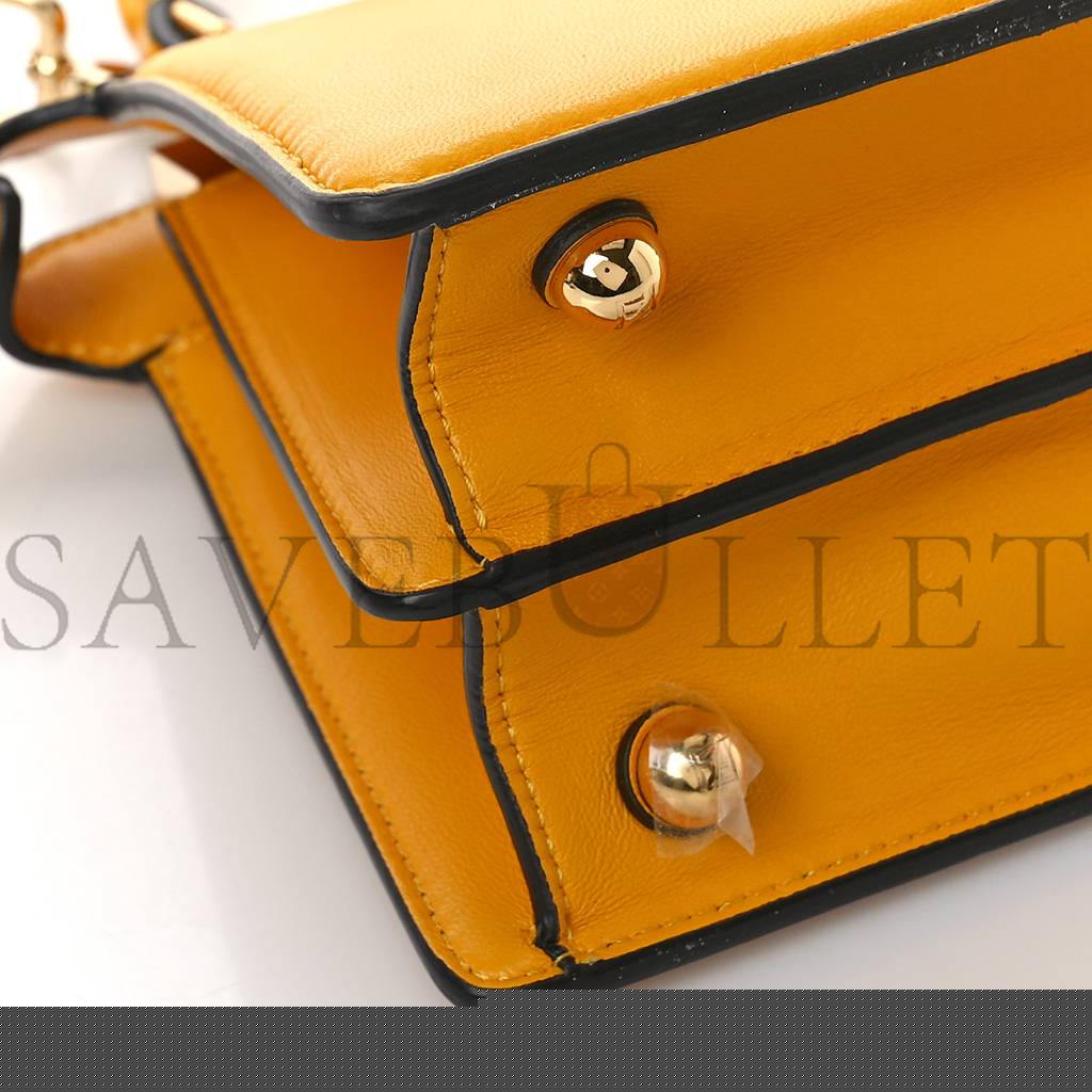 F**di shiny nappa petite peekaboo i see u satchel mimosa (20*15*9cm)