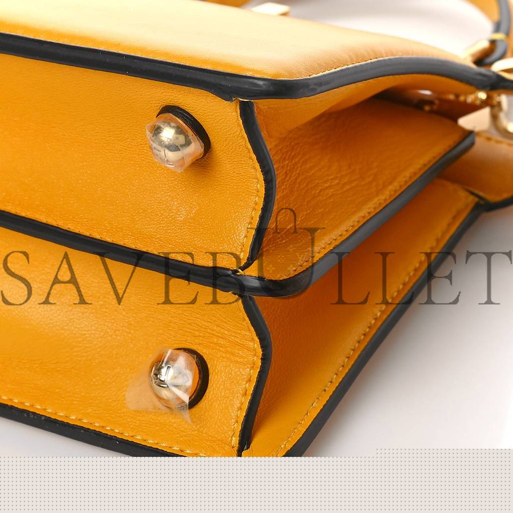 F**di shiny nappa petite peekaboo i see u satchel mimosa (20*15*9cm)