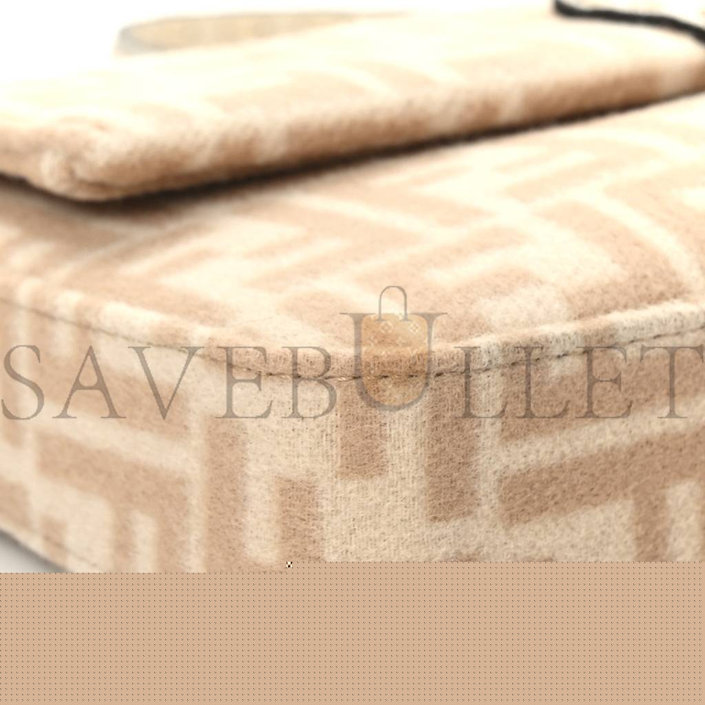 F**di wool cuoio romano selleria ff 1974 baguette 1997 beige cammello camelia (27*15*6cm)