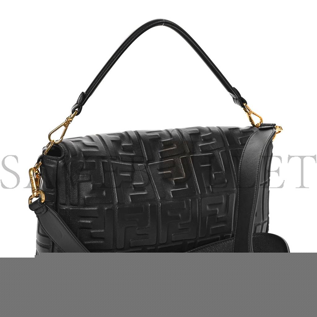 F**di nappa ff 1974 embossed large baguette black (31*20*5cm)