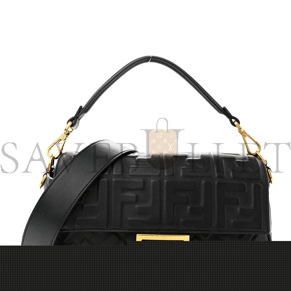 F**di nappa ff 1974 embossed baguette black (26*17*5cm)