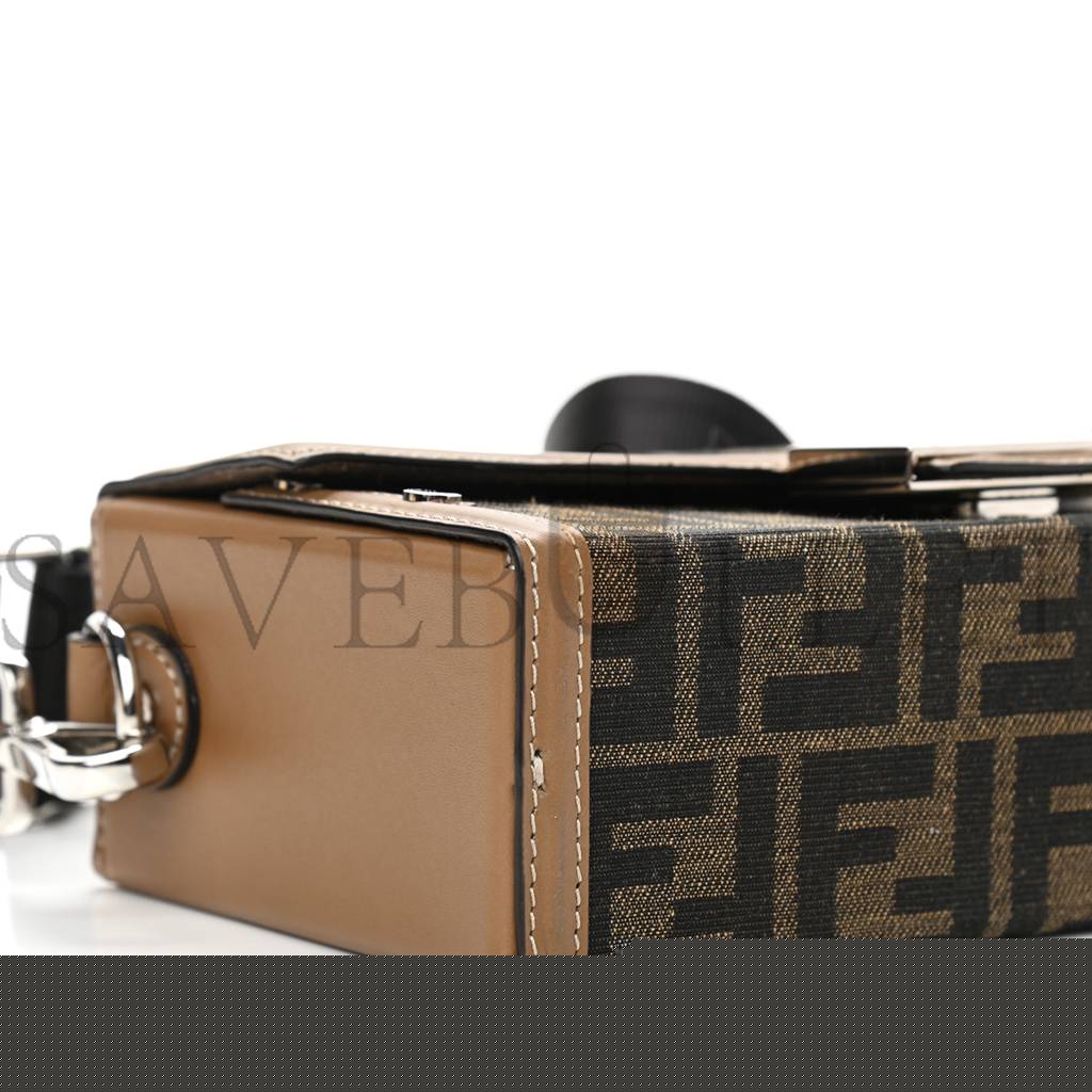 F**di recycled fabric jacquard vitello king ff 1974 baguette soft trunk tobacco moro sand (28*15*6cm)