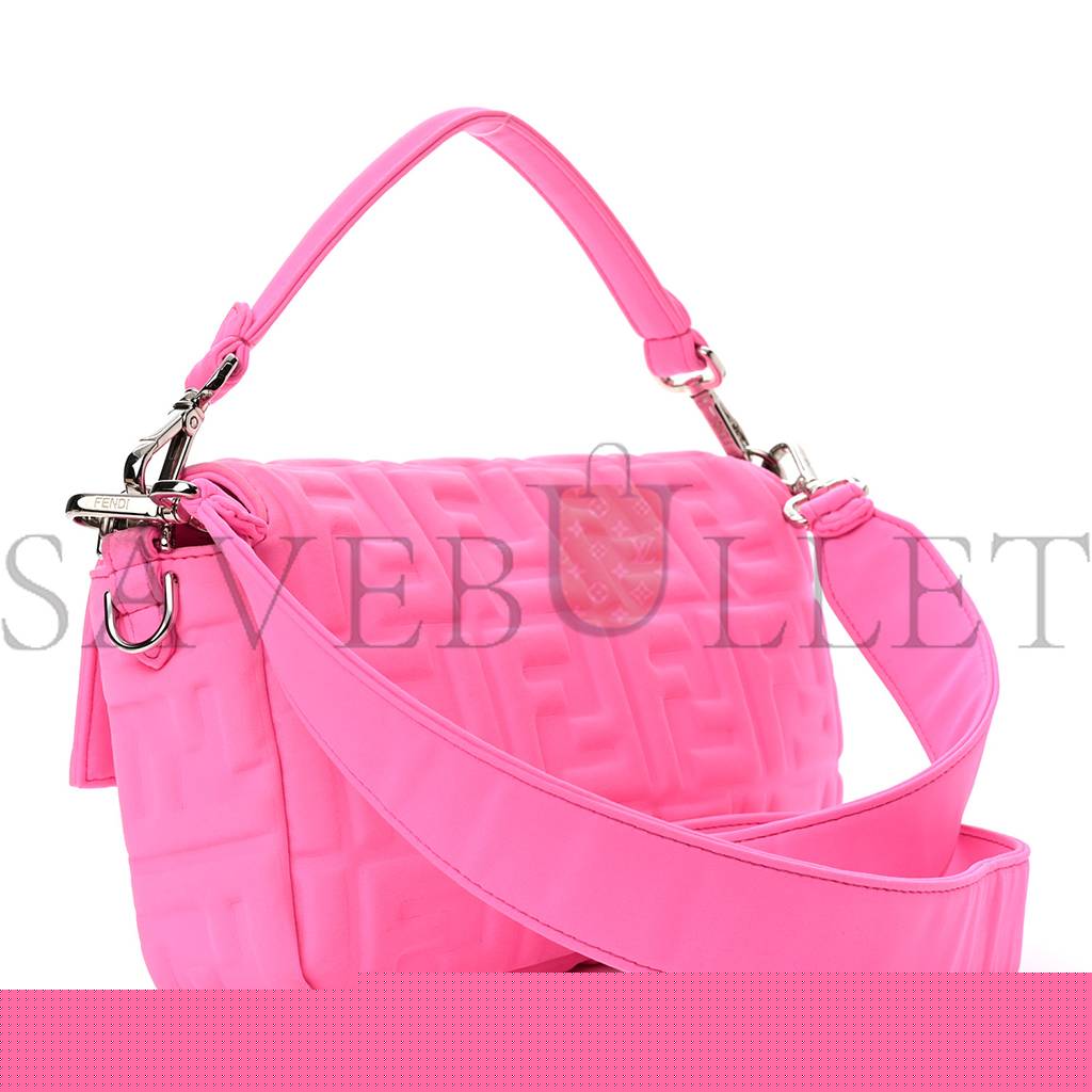 F**di lycra ff 1974 embossed baguette rosa fluo (27*17*5cm)